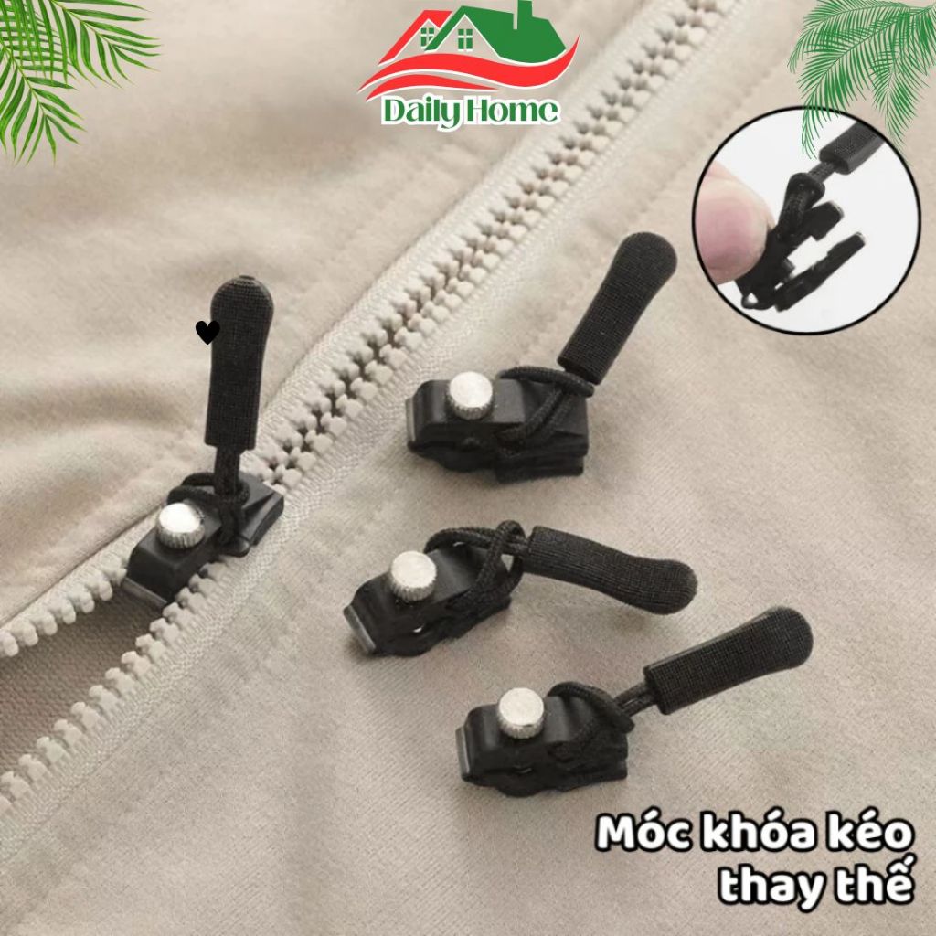 Khóa Kéo Thay Thế Đa Năng 3 Kích Cỡ, Phụ Kiện Móc Khóa Quần Áo Cao Cấp Daily Home - MK02