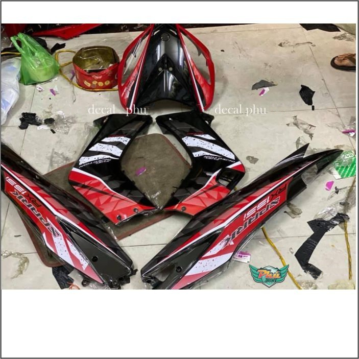 Tem Rời Exciter 135 2010 đỏ đen Spark (C)