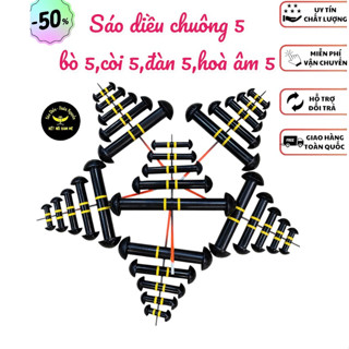 sáo 5 bò,chuông,còi,đàn,hoà còi,hoà âm full nhựa siêu nhẹ chống đâm bổ