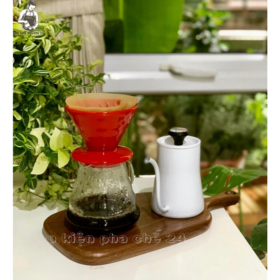 Bộ Bình Pha Drip V60 Phễu Sứ