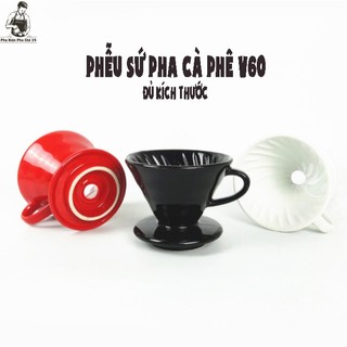 Bộ Bình Pha Drip V60 Phễu Sứ
