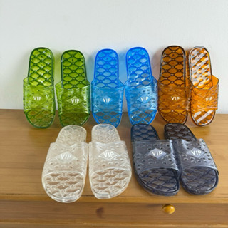 Dép vip, dép nhựa đi trong nhà tắm trong suốt, dép đi nhà vệ vệ sinh có lỗ thoát nước chống trơn trượt