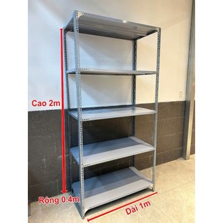  {Hàng dày} Kệ sắt v lỗ lắp ráp 3 tầng 4 tầng 5 tầng Dài 100cm x Rộng 40cm Tặng kèm đế nhựa 