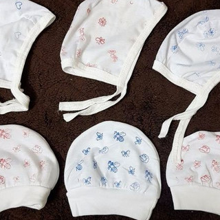 Combo 5 mũ sơ sinh cotton mềm mịn