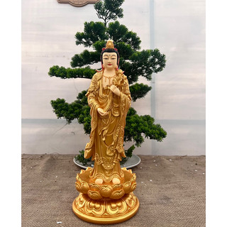 Hoả Tốc - Tượng Phật Quan âm đứng 38cm đủ màu lựa chọn