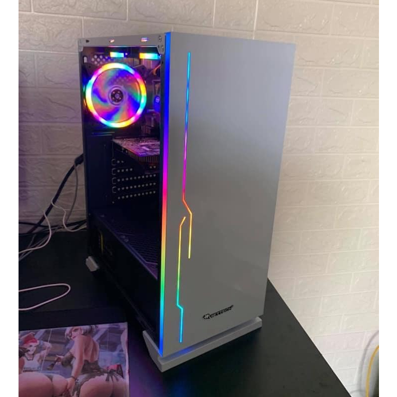 Vỏ case (vỏ máy tính) CESAR SNOW White , Black ATX ( No Fan )