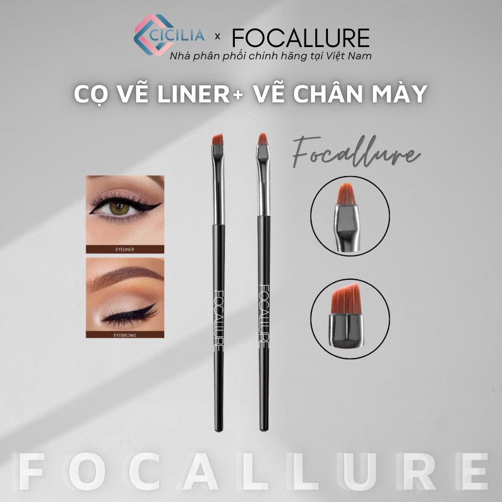 Cọ Trang Điểm Mắt FOCALLURE Kẻ Eyeliner Kẻ Chân Mày Siêu Mảnh Đa Công Dụng FA-73