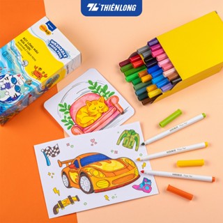 Bút lông màu Fiber Pen Washable Thiên Long 36 màu - Bút lông màu Thiên Long pastel SWM-C006