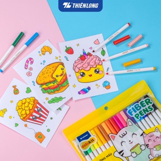 Bút lông màu Fiber Pen FP-C03 Thiên Long Colokit - Bút lông màu rửa được, mực tiêu chuẩn Châu Âu