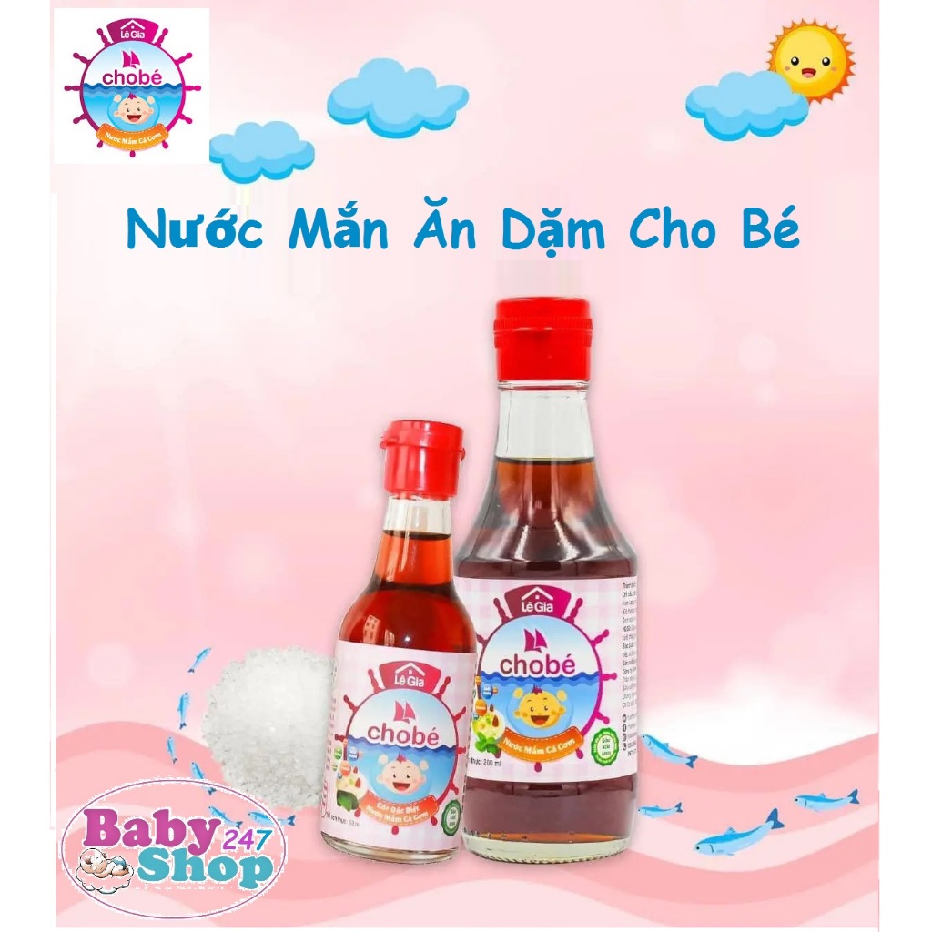 Nước mắm Lê Gia Cho Bé Ăn Dặm Chai 60ml/200ml( Date Mới 2026)