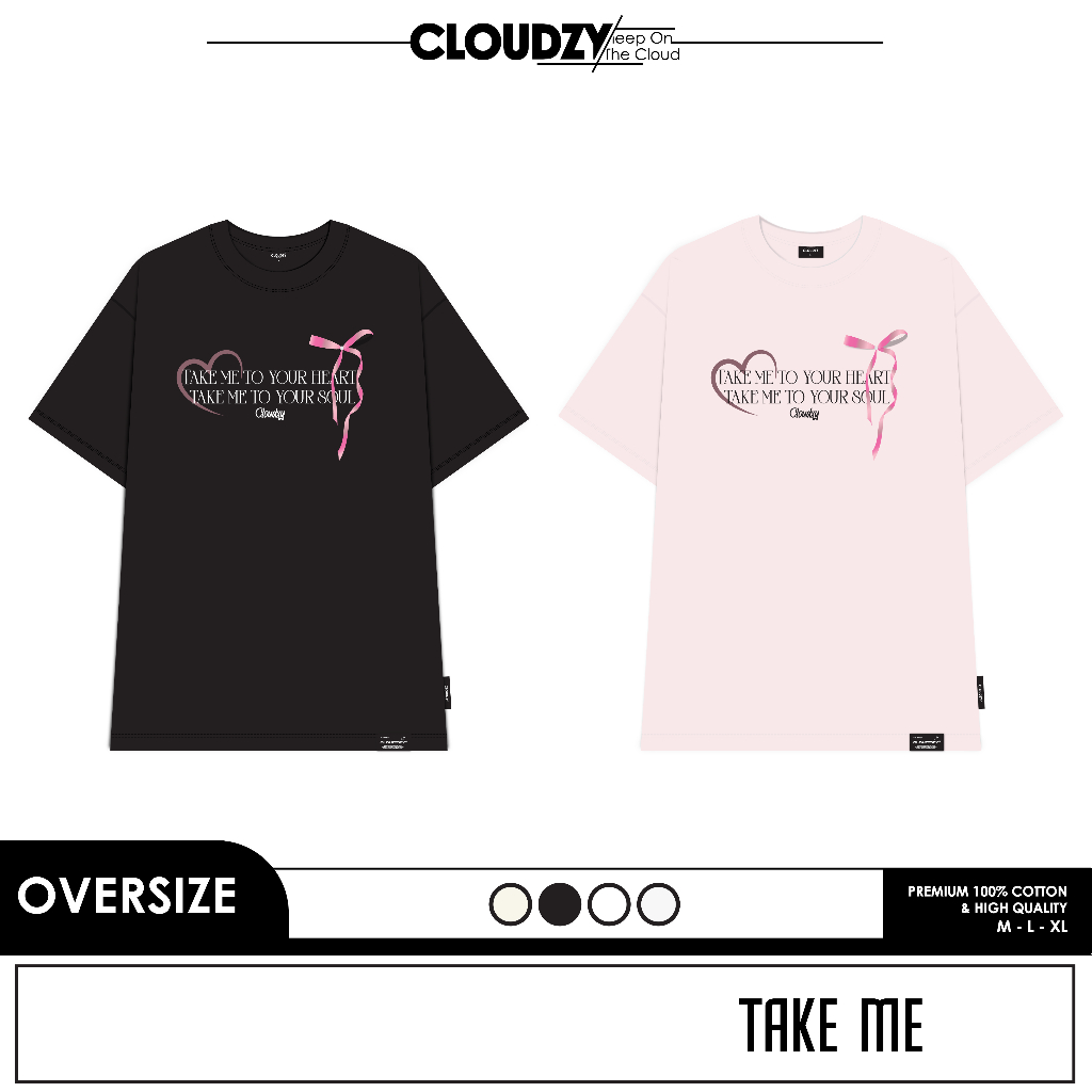 Áo thun nữ nam tay lỡ phông kiểu dáng unisex local brand form rộng cổ tròn oversize 100% cotton cao cấp màu đen TAKE ME