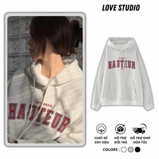 Áo hoodie sweater nữ local brand unisex nam nỉ cotton mịn Form Rộng Hàn Quốc Xám Tiêu L66 [A156]