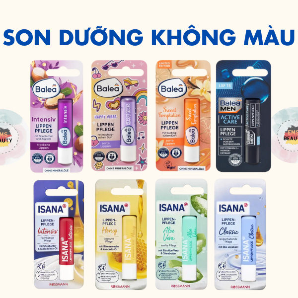 Son Dưỡng Môi Balea Không Màu Cho Nam Giới, Nữ, Trẻ Em Son Dưỡng Isana Tặng Bạn Trai Son Dưỡng Đức