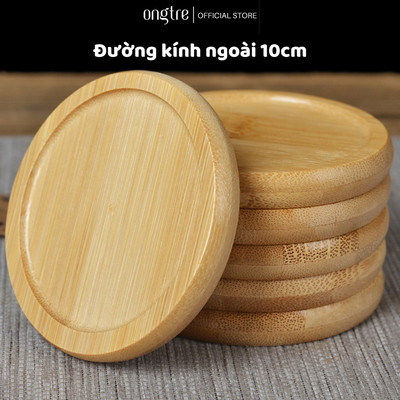 Lót Ly Tre, Gỗ ONGTRE Cao Cấp, Đế Lót Ly, Lót Cốc Hình Tròn, Vuông, Coaster Decor, Nhiều Size, Nhà Hàng, Cafe, Resort