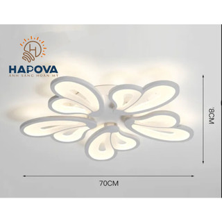 Đèn ốp trần phòng khách 5 cánh HAPOVA CIARA 2080