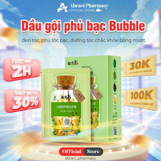 Hộp 10 Gói Dầu Gội Phủ Bạc Bubble - Dầu Gội Thảo Dược Bubble Giúp Đen Tóc, Phủ Tóc Bạc, Dưỡng Tóc Chắc Khỏe Bóng Mượt