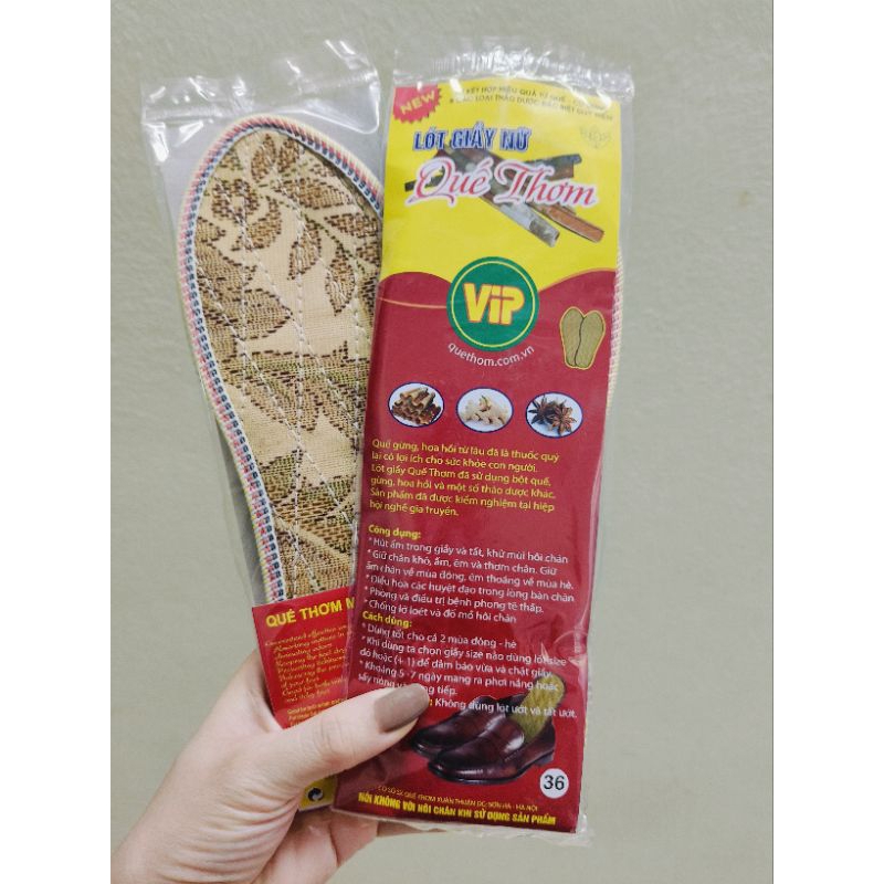 Combo 2 đôi Lót giày quế khử mùi có đủ size