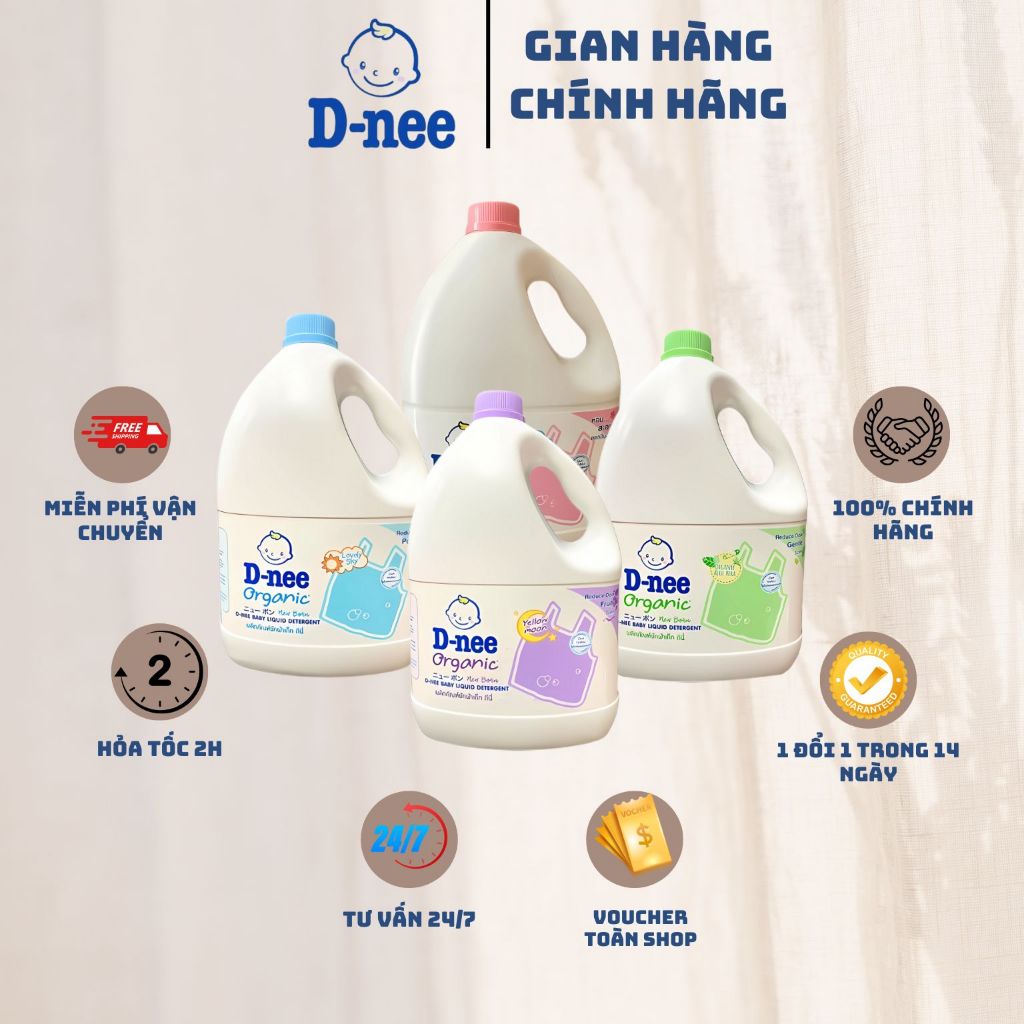 (TRỢ GIÁ) Nước Giặt Wesser/Dnee 3000ml Thơm Dịu An Toàn Cho Bé - Hàng Chính Hãng Có Tem Đại Thịnh