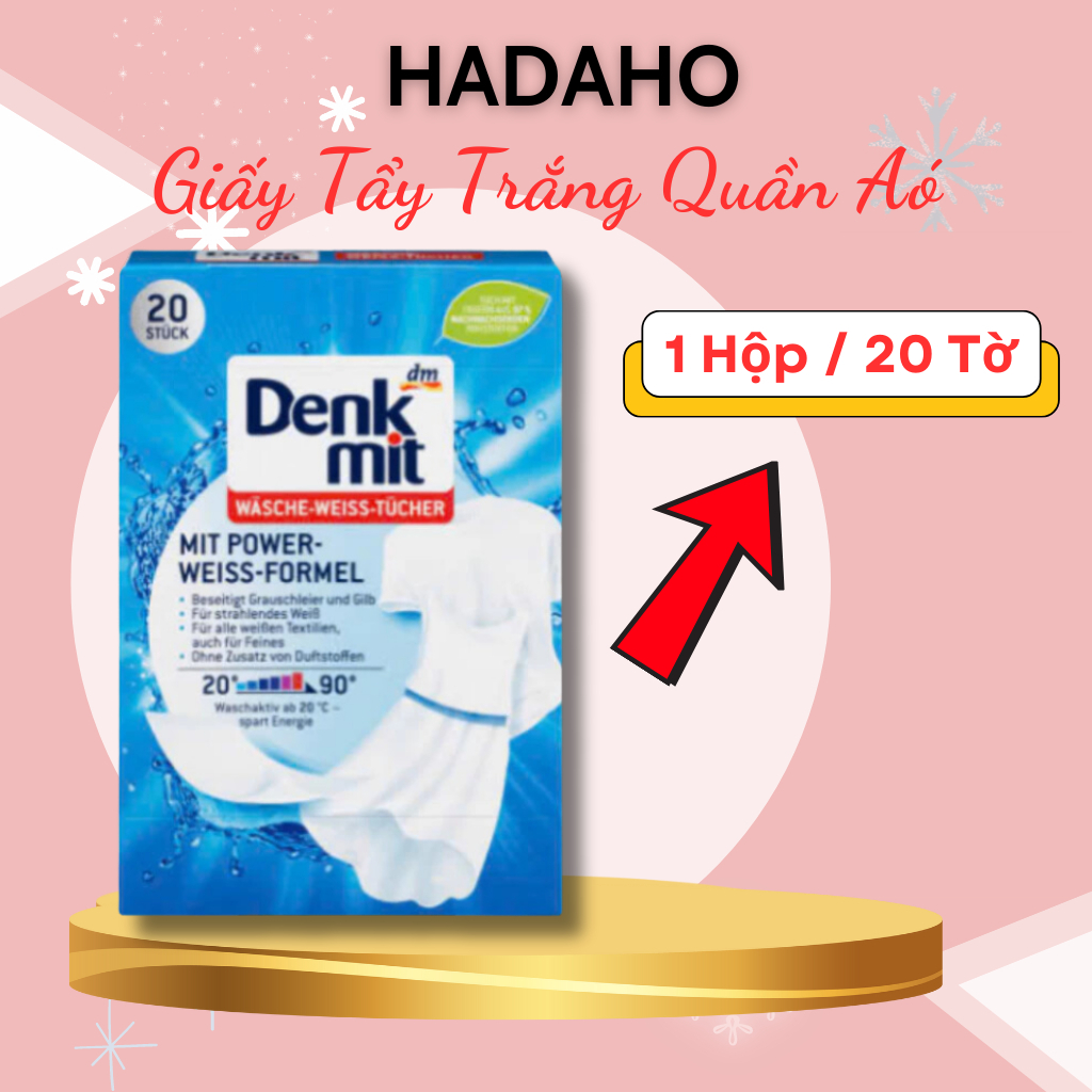 Tẩy trắng quần áo Denkmit 20 miếng