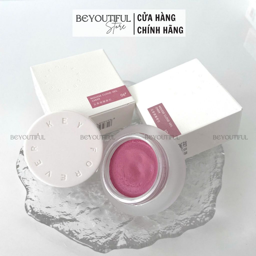 Má Hồng Kem FOREVER·KEY Đơn Sắc, Chất Kem Mềm Mịn, Màu Sắc Tự Nhiên 4g