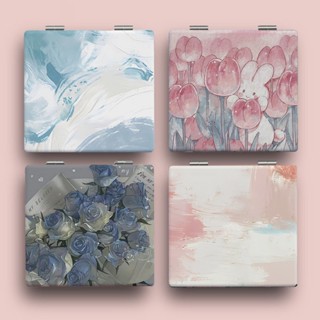 Gương Mini 2 Mặt, Gương Mini Cầm Tay Gương Trang Điểm Gấp Gọn Để Bàn Bỏ Túi Nhỏ Cute