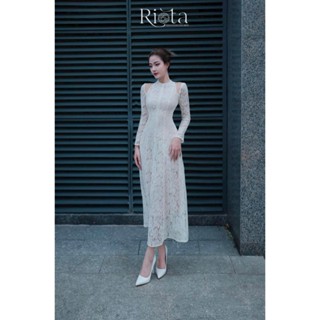 Đầm thời trang nữ cao cấp thiết kế chất ren 2 lớp cổ tròn hở vai tay dài ôm body mặc dự tiệc siêu sang