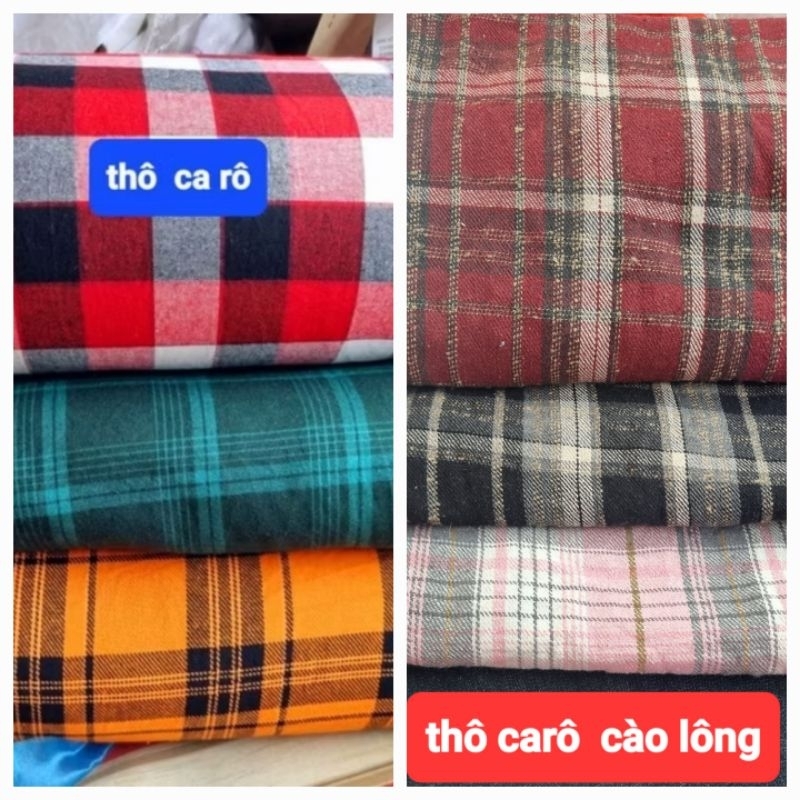 vải thô cào lông (carô )