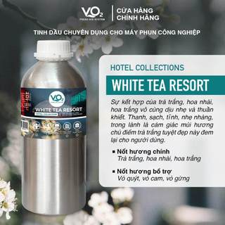 Tinh Dầu Trà Trắng Dung Tích Lớn VO2 White Tea Resort Dùng Cho Máy Phun Tinh Dầu