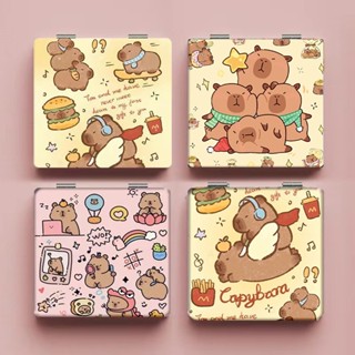 Gương Mini 2 Mặt Capybara, Gương Mini Cầm Tay Gương Trang Điểm Gấp Gọn Để Bàn Bỏ Túi Nhỏ Cute