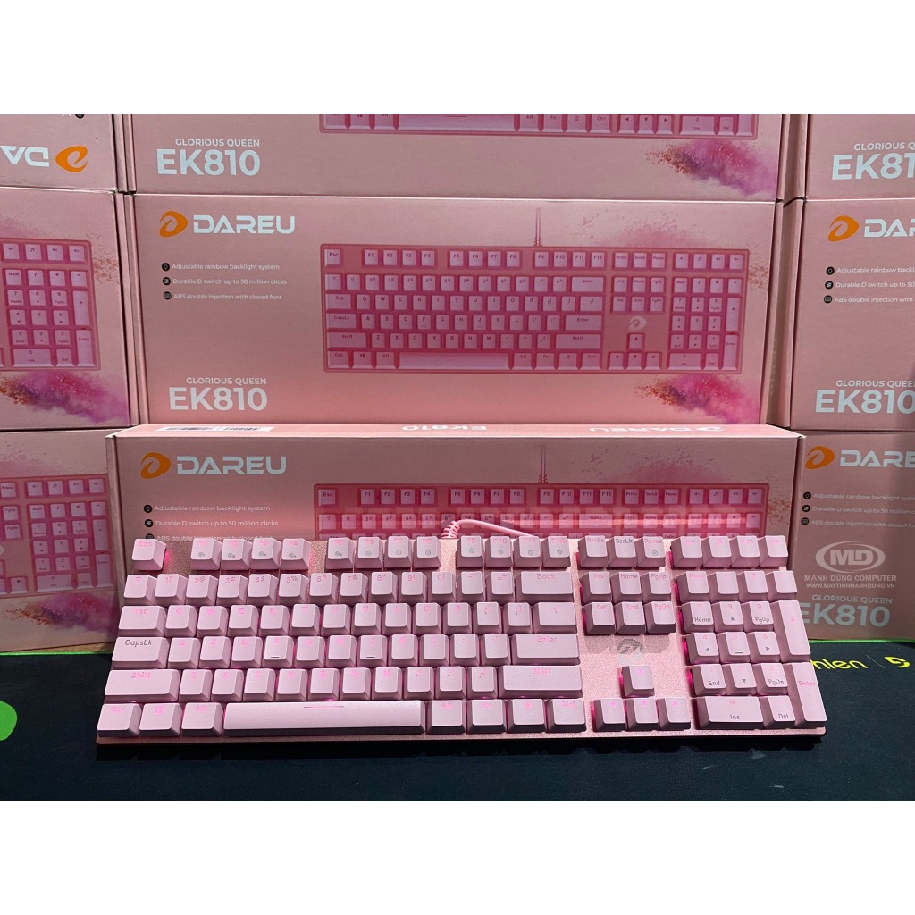 Bàn phím cơ Gaming Dareu EK810 Hồng Pink - Mới Bảo hành Hãng 2 Năm