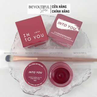[Kèm Cọ] Son Kem Bùn INTO YOU Dạng Hũ Kiêm Má Hồng, Son Lì Trong Hộp Mềm Mịn Dễ Tán 5g