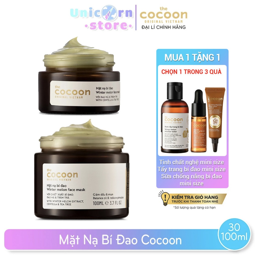(T12/2025) Mặt Nạ Bí Đao Cocoon Giảm Dầu & Mụn
