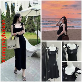 HV - Váy hai dây umi sát nách viền ngọc siêu hot size SM
