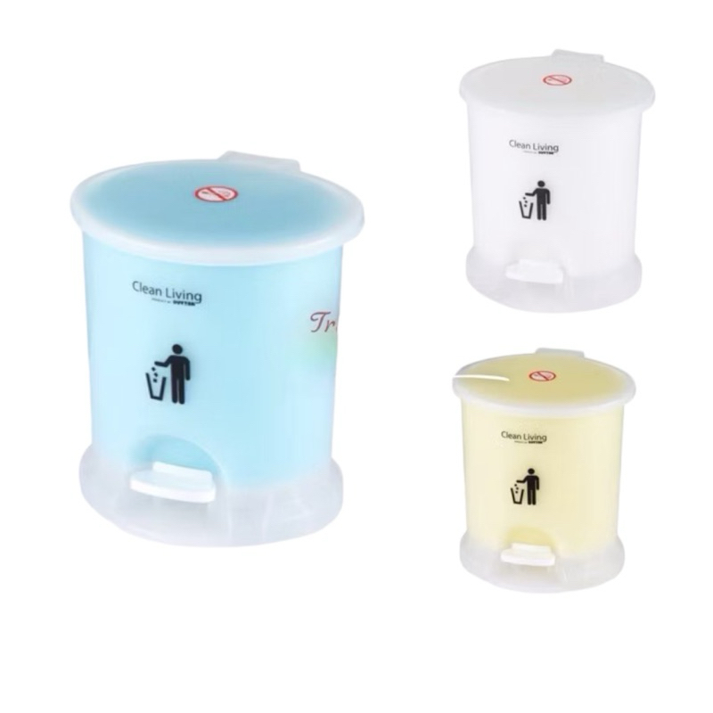 Thùng rác đạp mini trong suốt (20*18*22cm)