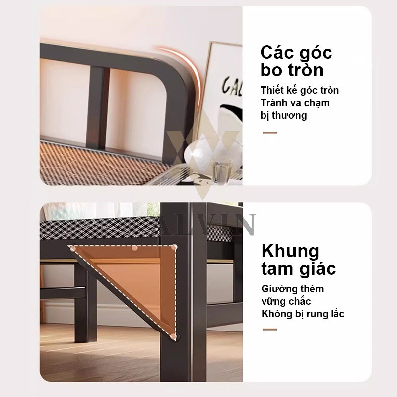 ALVIN giường gấp gọn hàng nhập khẩu Thoải Mái Êm Ái Tháo Lắp Tiện Lợi giường gấp gọn thông minh 1m9 | BigBuy360 - bigbuy360.vn