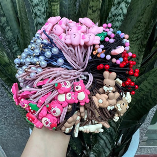 SET DÂY CỘT TÓC HOA CÚC NHIỀU MÀU