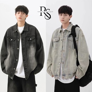 Áo Khoác Jean Nam Jacket Demin Wash Màu Dơ Bụi Retro Chất Vải Dày Dặn Cao Cấp Đứng From Unisex