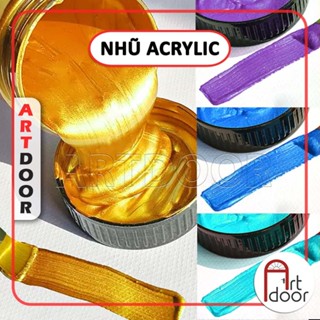 [ARTDOOR] Màu vẽ Acrylic MONT MARTE (Nhũ/Vàng/Bạc) custom áo, vải, gỗ, kính, tô tượng, đất sét, số hóa