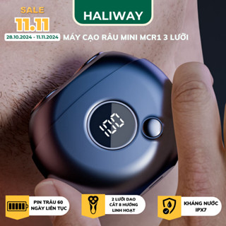 Máy Cạo Râu Mini HALIWAY UFO 2 Lưỡi Cao Cấp Chống Nước Chuẩn IPX7, Cạo Nhanh Và Sát Chân Râu - MCR2