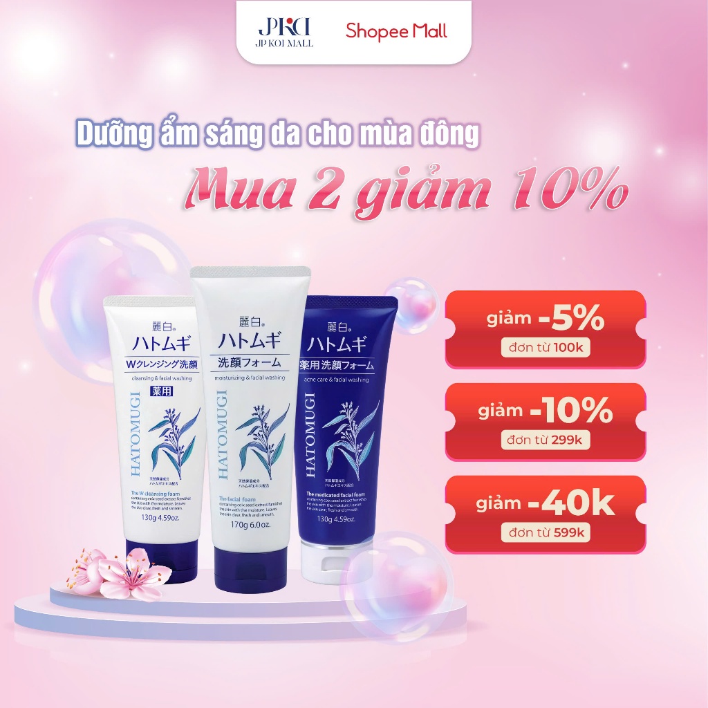 Sữa rửa mặt Ý Dĩ Reihaku Hatomugi dưỡng ẩm, trắng da Moisturizing & Facial Washing | BigBuy360 - bigbuy360.vn