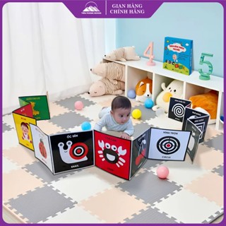 Thẻ Kích Thích Thị Giác Cho Bé - Bộ 3 Quyển Gấp Gọn Cho Trẻ Từ 0-3 Tuổi
