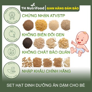  Hạt dinh dưỡng TH Nutrifood cho bé ăn dặm làm sữa hạt ngũ cốc giảm cân granola yến mạch hạt điều 100G 
