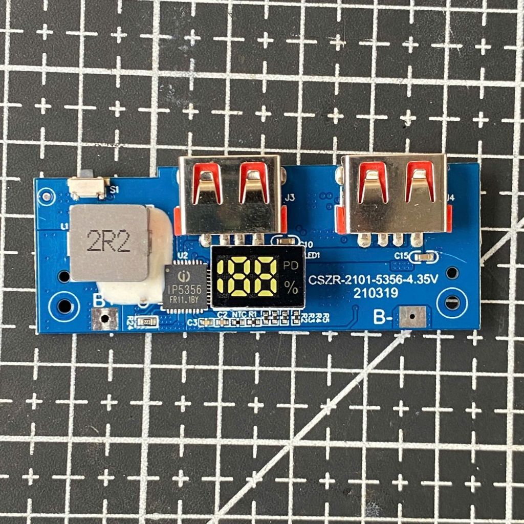 Mạch sạc nhanh  QC 2.0/3.0 22.5W có màn hình hiển thị- Chip IP5356