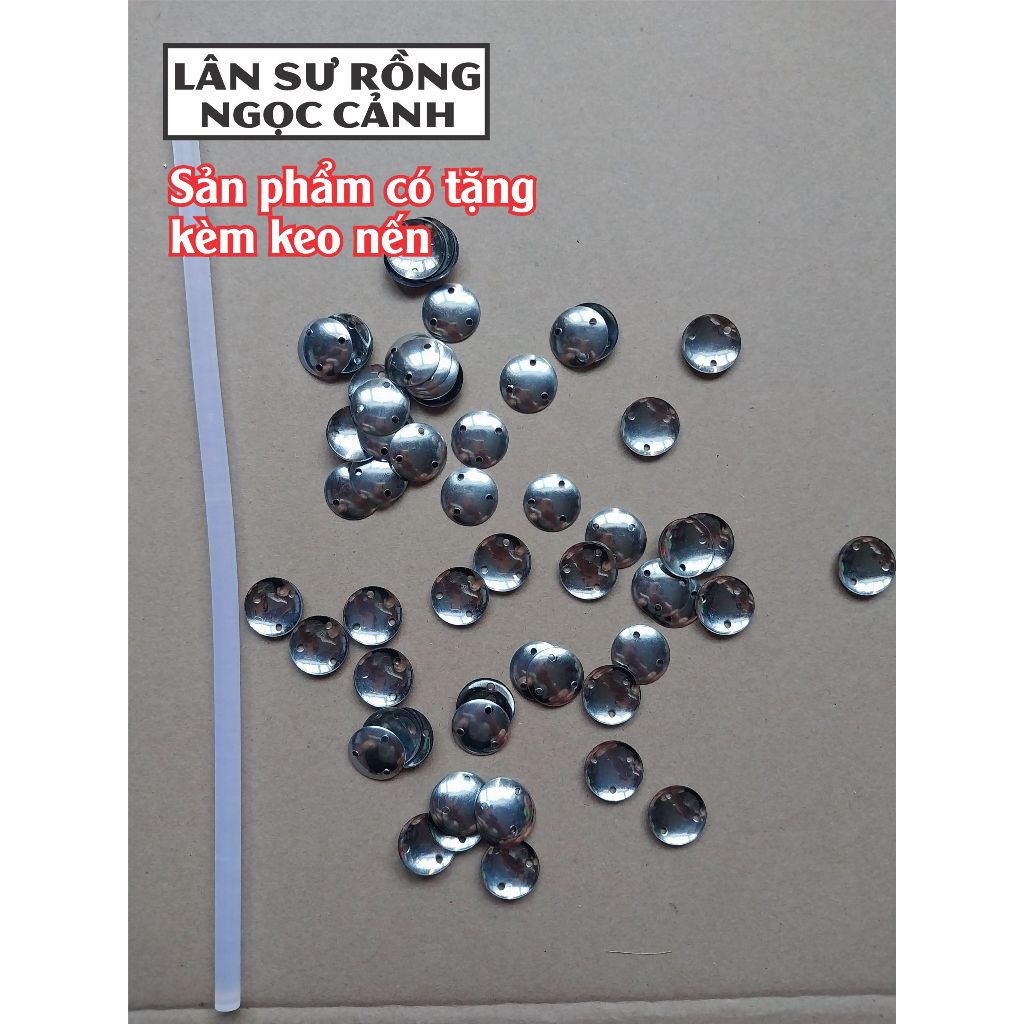 Nút đính đầu lân Mekong Nút 3 chấm, phụ kiện Lân sư rồng (Tặng kèm 1 cây keo nến)