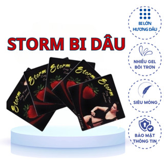 Combo 10 Hộp Bao Cao Su Bi STORM - 7 Bi Lớn, Hương Dâu Bi Lớn Kich Thích Mạnh Mẽ Cho Phái Nữ.