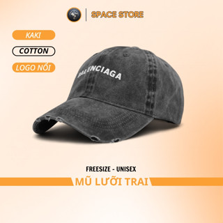 Mũ nón lưỡi trai thời trang nam nữ Hàn Quốc Balen.ciaga form mềm màu đen xám logo thêu chữ trắng