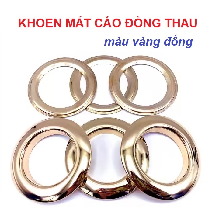 Khoen mắt cáo 12mm , 14mm Thau không gỉ Màu vàng đồng Phụ liệu may mặc