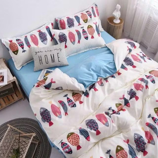 set chăn ga gối con cá mỏ neo Minhminh decor