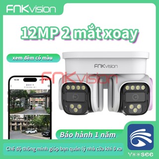 [FNKvision] Camera Wi-Fi 2 mắt xoay Yoosee 12MP Xem đêm đủ màu Quan sát 360 độ Bảo hành 1 năm