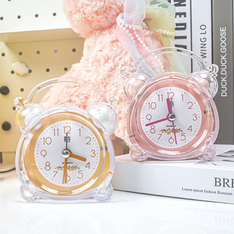 Đồng hồ báo thức trẻ em Thiết kế yên tĩnh hoạt hình Dễ dàng cài đặt chuông đôi ABS mạnh mẽ cho bàn phòng ngủ Onemore